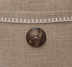 Wendy Button Whip Stitch Throw Pillow Cover | 20" x 20"