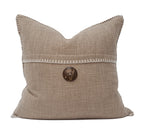 Wendy Button Whip Stitch Throw Pillow Cover | 20" x 20"
