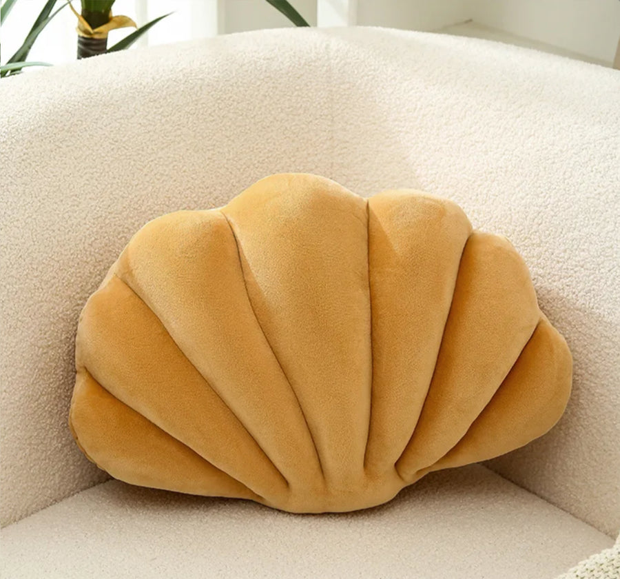 Shell Shaped Throw Pillow | 17" x 12"