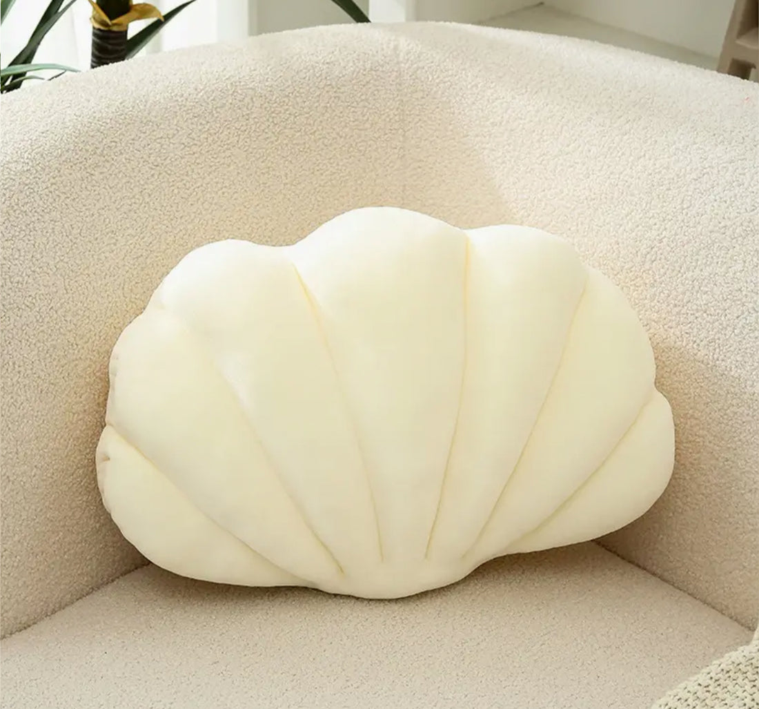 Shell Shaped Throw Pillow | 17" x 12"