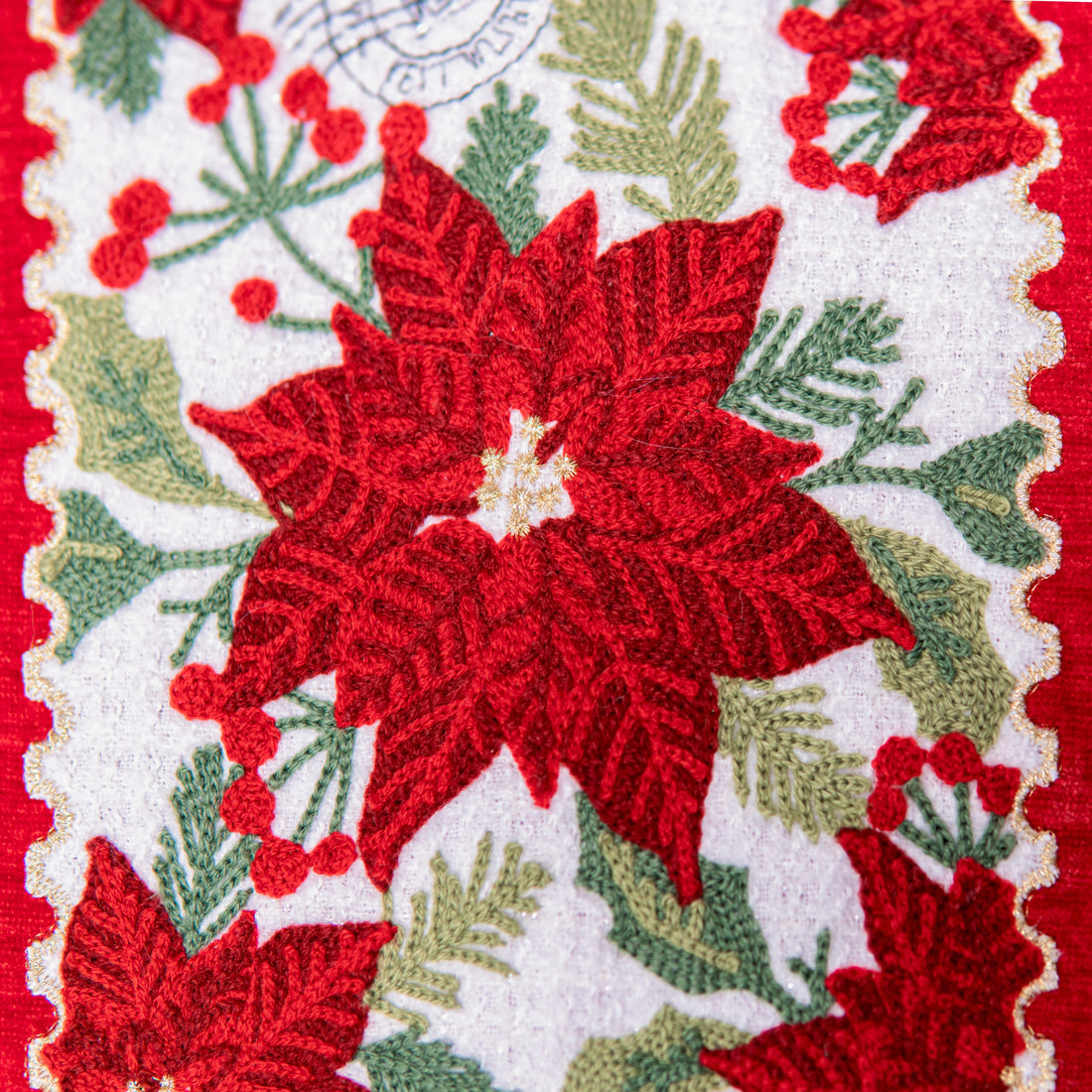 Xmas Stamps Throw Pillow | 14"x24"