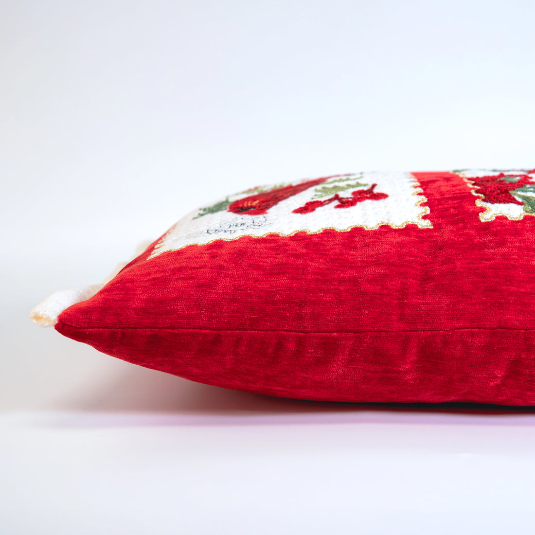 Xmas Stamps Throw Pillow | 14"x24"