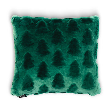 Xmas Tree Faux Fur Throw Pillow | 20"x20"