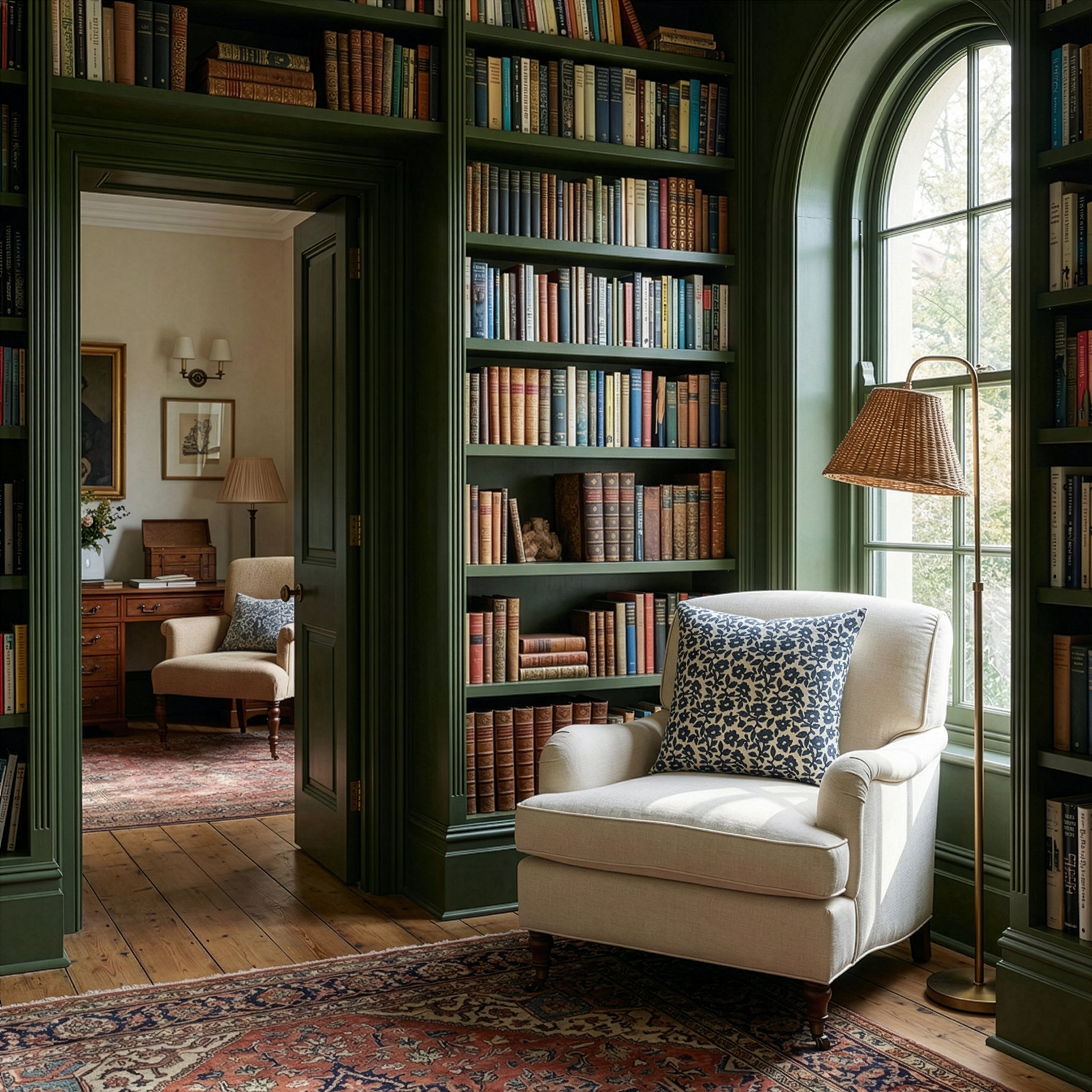 Flora Flower Print Throw Pillow Cover | 20" x 20"