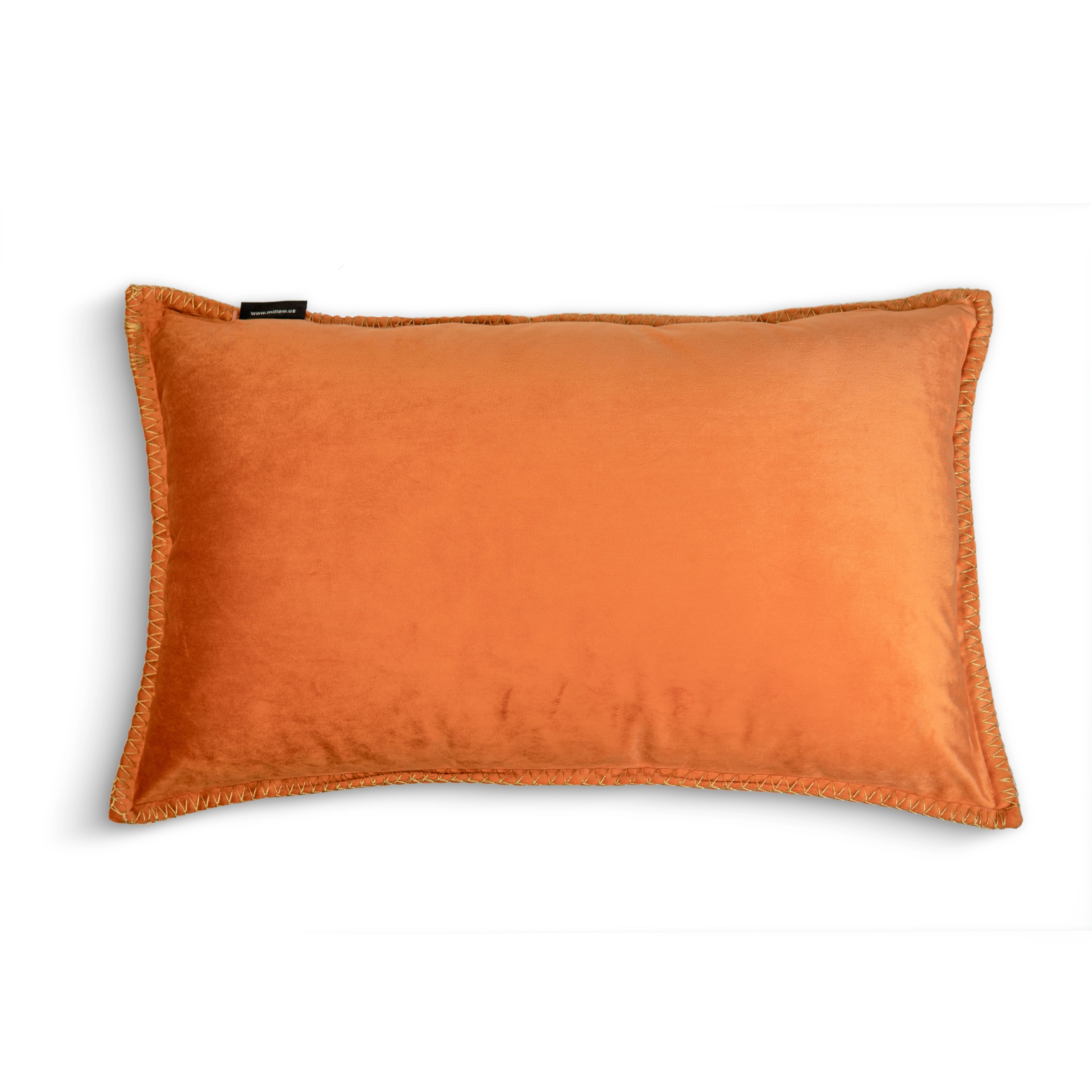 Blessed on Velvet Base With Whip Stitch Throw Pillow  | 14"x24"