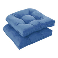 Set of 2 Marina Indoor/Outdoor Seat Cushions | Blue | 20"x20"x3"