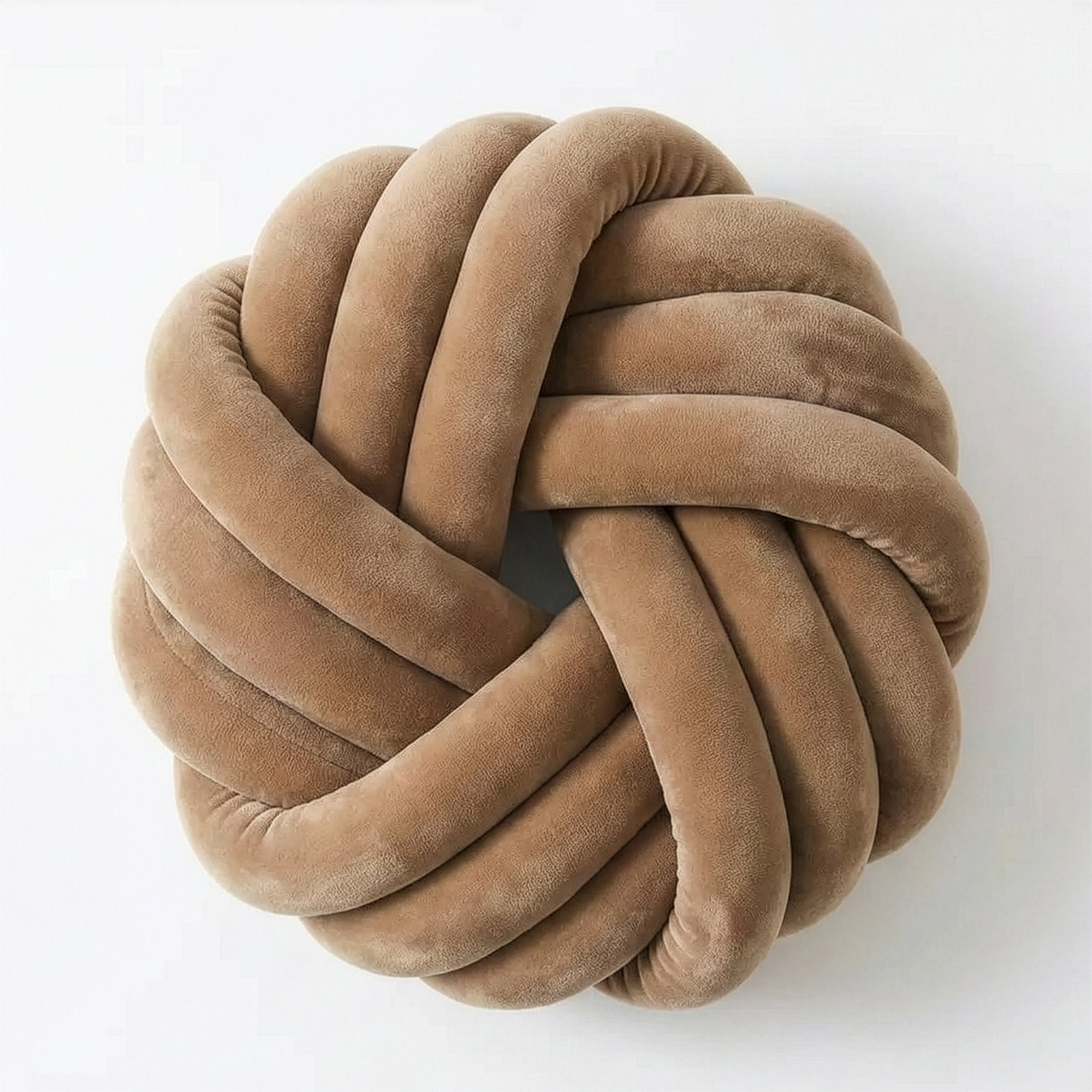 Camelia Round Knot Velvet Throw Pillow | 13"