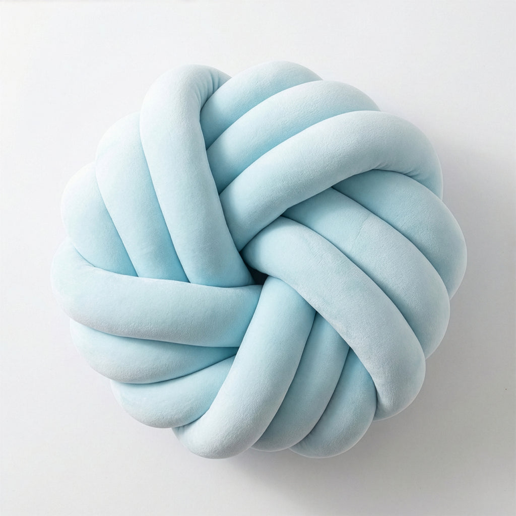 Camelia Round Knot Velvet Throw Pillow | 13"