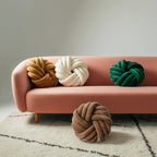 Camelia Round Knot Velvet Throw Pillow | 13"