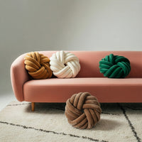 Camelia Round Knot Velvet Throw Pillow | 13"