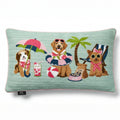 Outdoor Dogs On Beach Pillow | 14"x24"