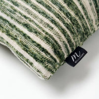 Garnet Green Chenille Jacquard Pillow | 12"x22"