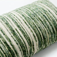 Garnet Green Chenille Jacquard Pillow | 12"x22"