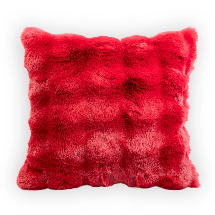 Giorgio Bubble Faux Fur Pillow Chili Pepper | 20"x20"
