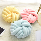 Camelia Round Knot Velvet Throw Pillow | 13"