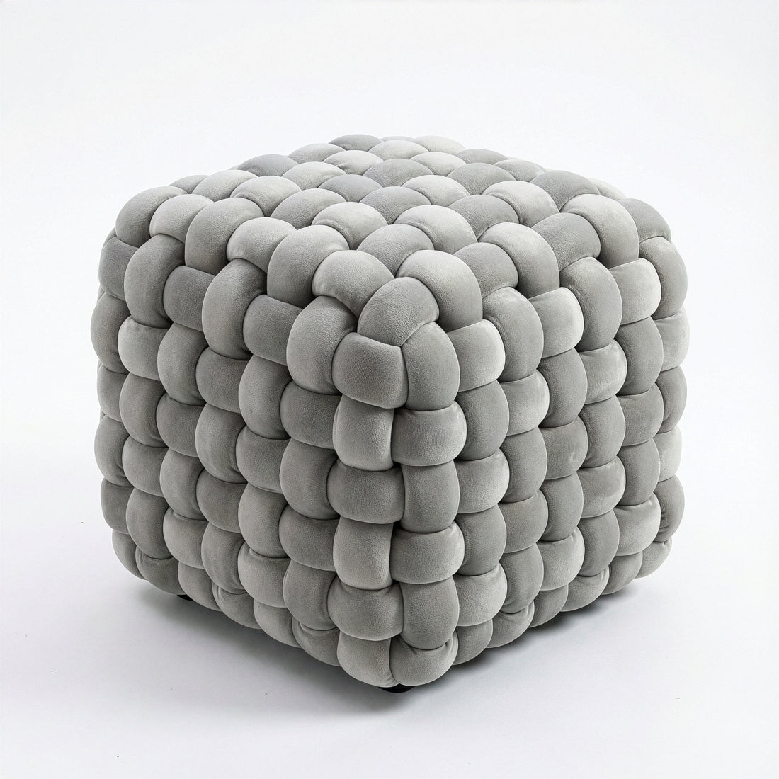 Knot Velvet Ottoman Pouf