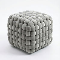 Knot Velvet Ottoman Pouf