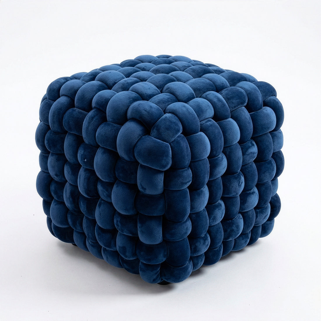 Knot Velvet Ottoman Pouf