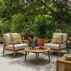 Outdoor Embroidered Lemon Blossom Raffia Pillow | 20"x20"