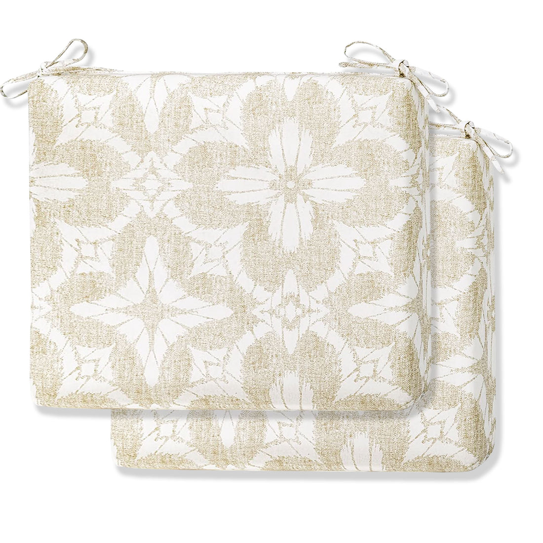 Set of 2 Lily Indoor/Outdoor Seat Cushions | Sand | 16"x18.5X3"
