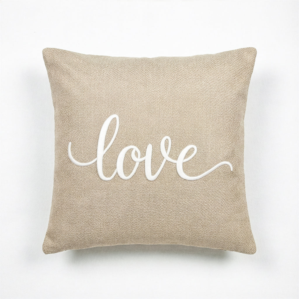 Love Embroidery Throw Pillow | 20"x20"