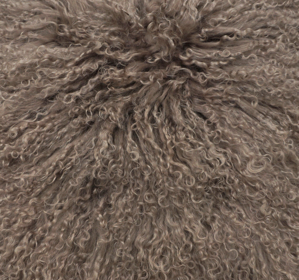 Mongolian Lamb Fur Throw Pillow | 16" x 16"