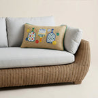 Outdoor Pickle Ball Raffia Pillow | 14"x24"