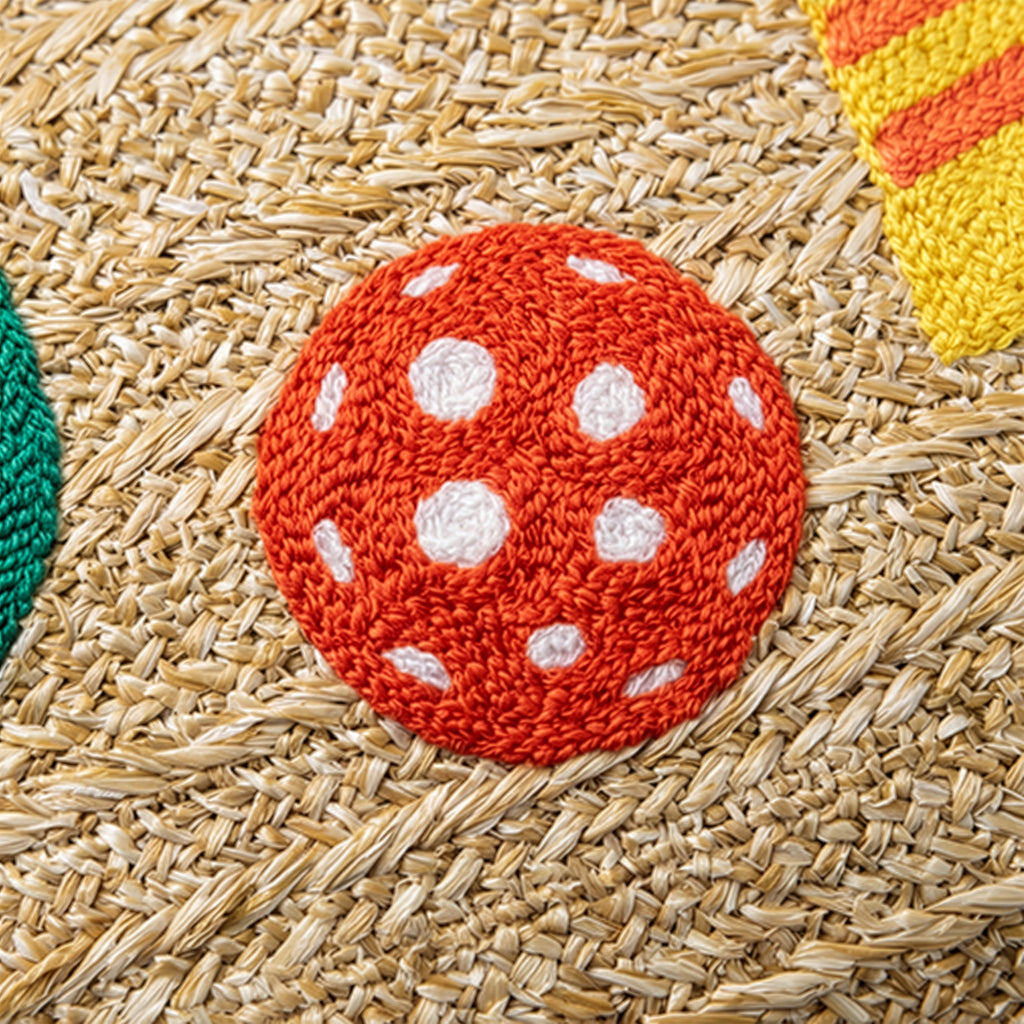 Outdoor Pickle Ball Raffia Pillow | 14"x24"