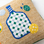Outdoor Pickle Ball Raffia Pillow | 14"x24"