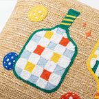 Outdoor Pickle Ball Raffia Pillow | 14"x24"