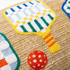 Outdoor Pickle Ball Raffia Pillow | 14"x24"