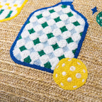 Outdoor Pickle Ball Raffia Pillow | 14"x24"