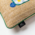 Outdoor Pickle Ball Raffia Pillow | 14"x24"