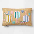 Outdoor Pickle Ball Raffia Pillow | 14"x24"