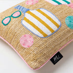 Outdoor Pickle Ball Raffia Pillow | 14"x24"