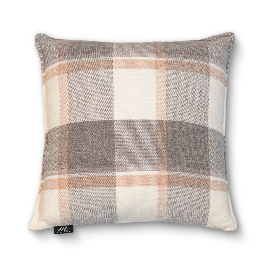 Celine Plaid Chenille Throw Pillow | 20"x20"