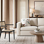 Printed Birds Throw Pillow Cover | Multi | 20" x 20"