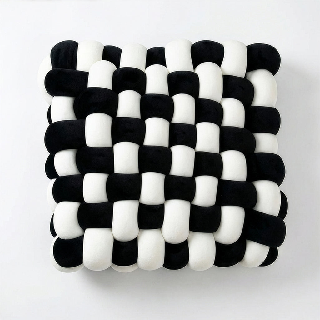 Sophia Two Toned Square Knot Pillow | 12"x13"x4.5"