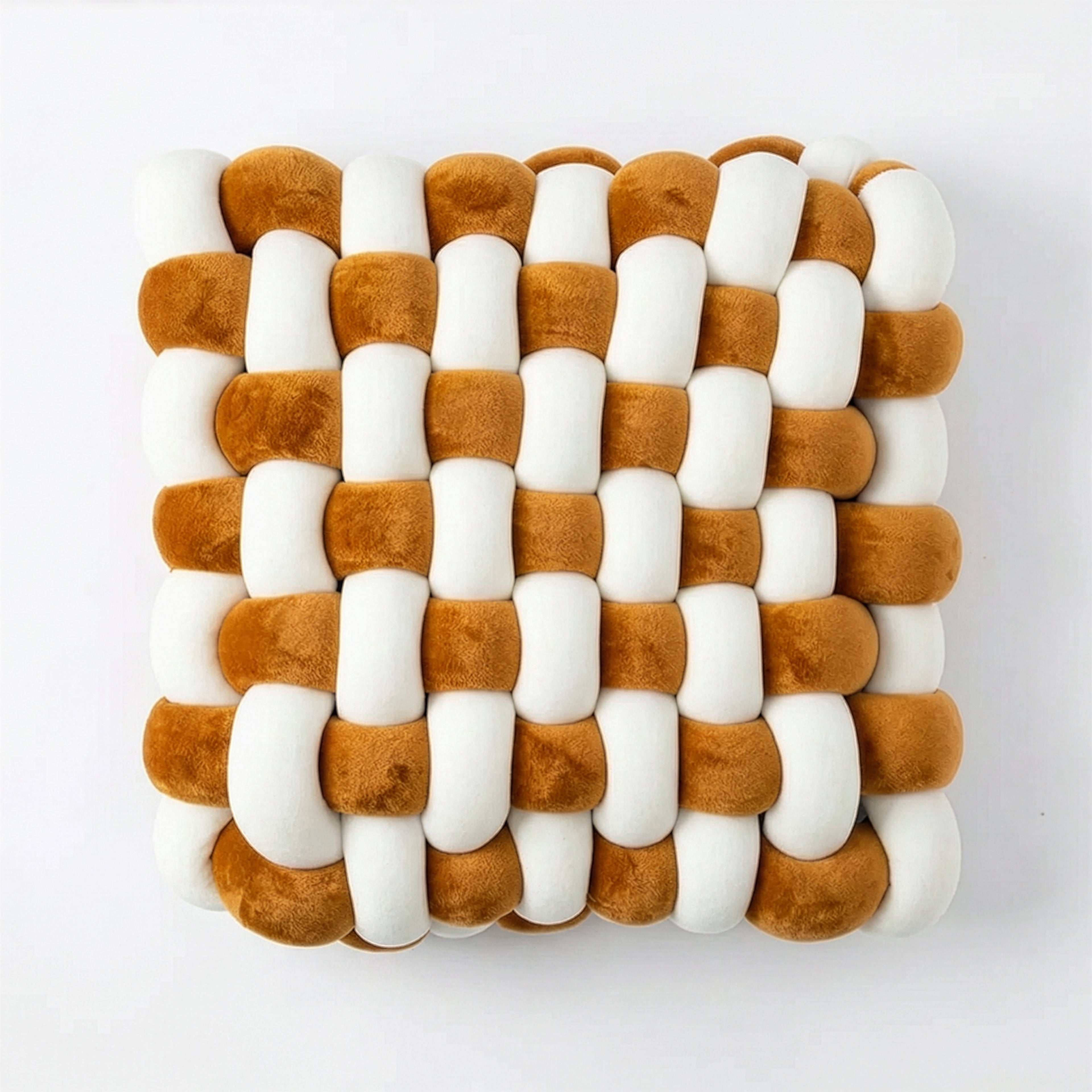 Sophia Two Toned Square Knot Pillow | 12"x13"x4.5"