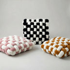 Sophia Two Toned Square Knot Pillow | 12"x13"x4.5"