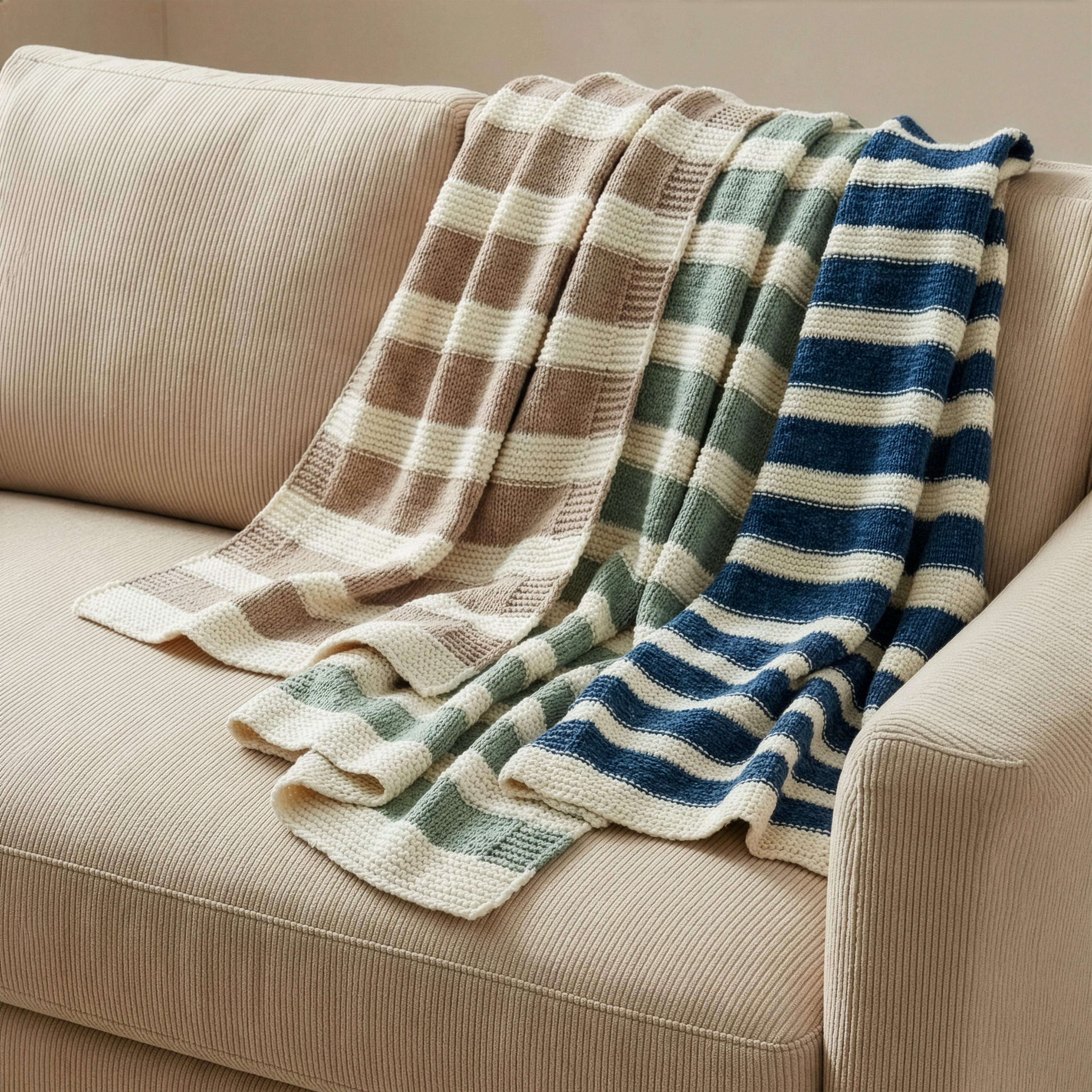 Striped Knit Throw Blanket | 50" x 70"