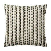 Rainbow Bean Green Textured Stripe Pillow | 20"x20"