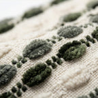 Rainbow Bean Green Textured Stripe Pillow | 20"x20"