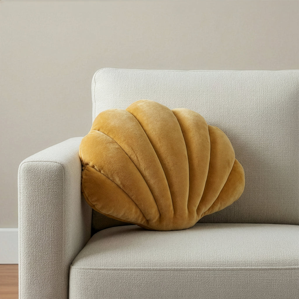 Shell Shaped Throw Pillow | 17" x 12"