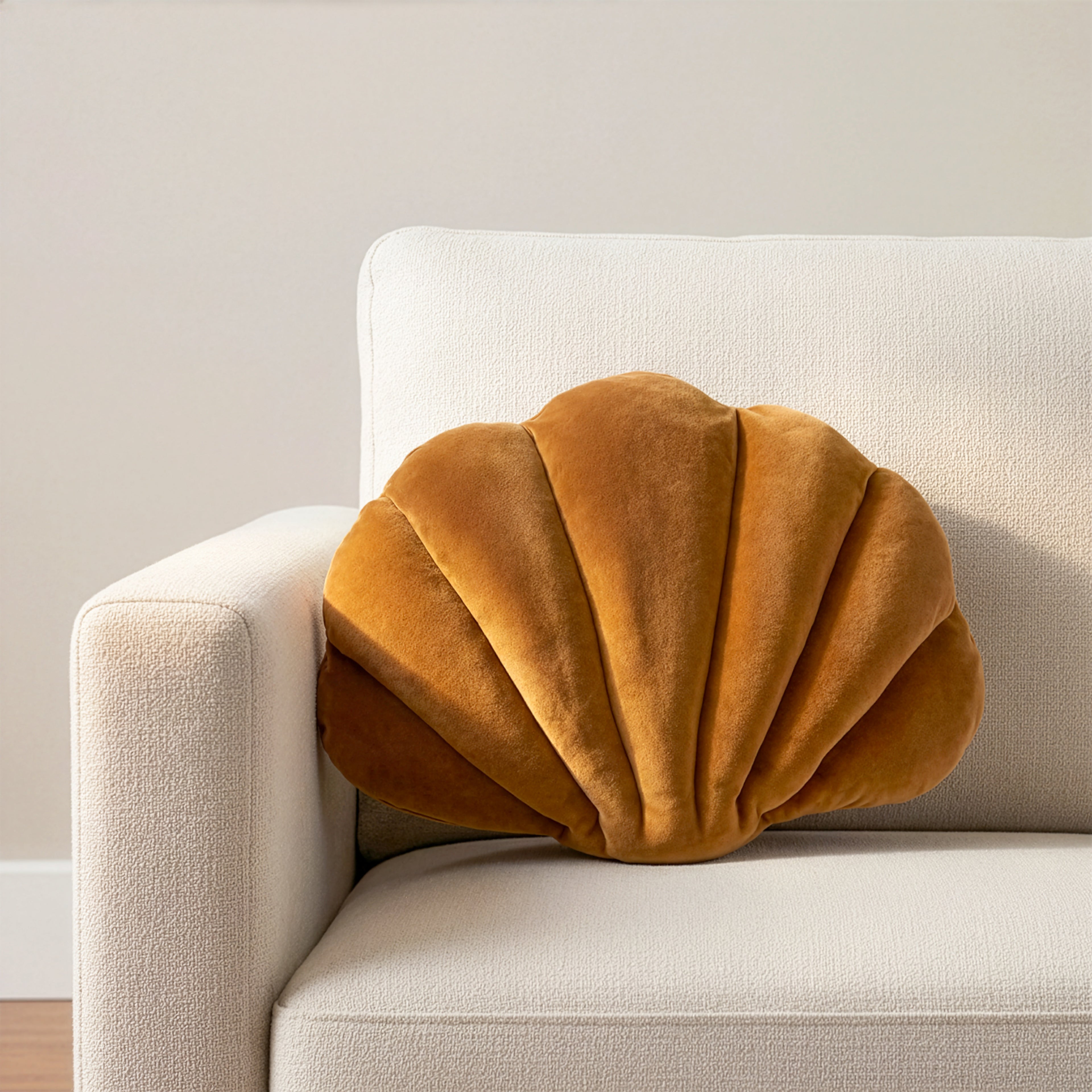 Shell Shaped Throw Pillow | 17" x 12"