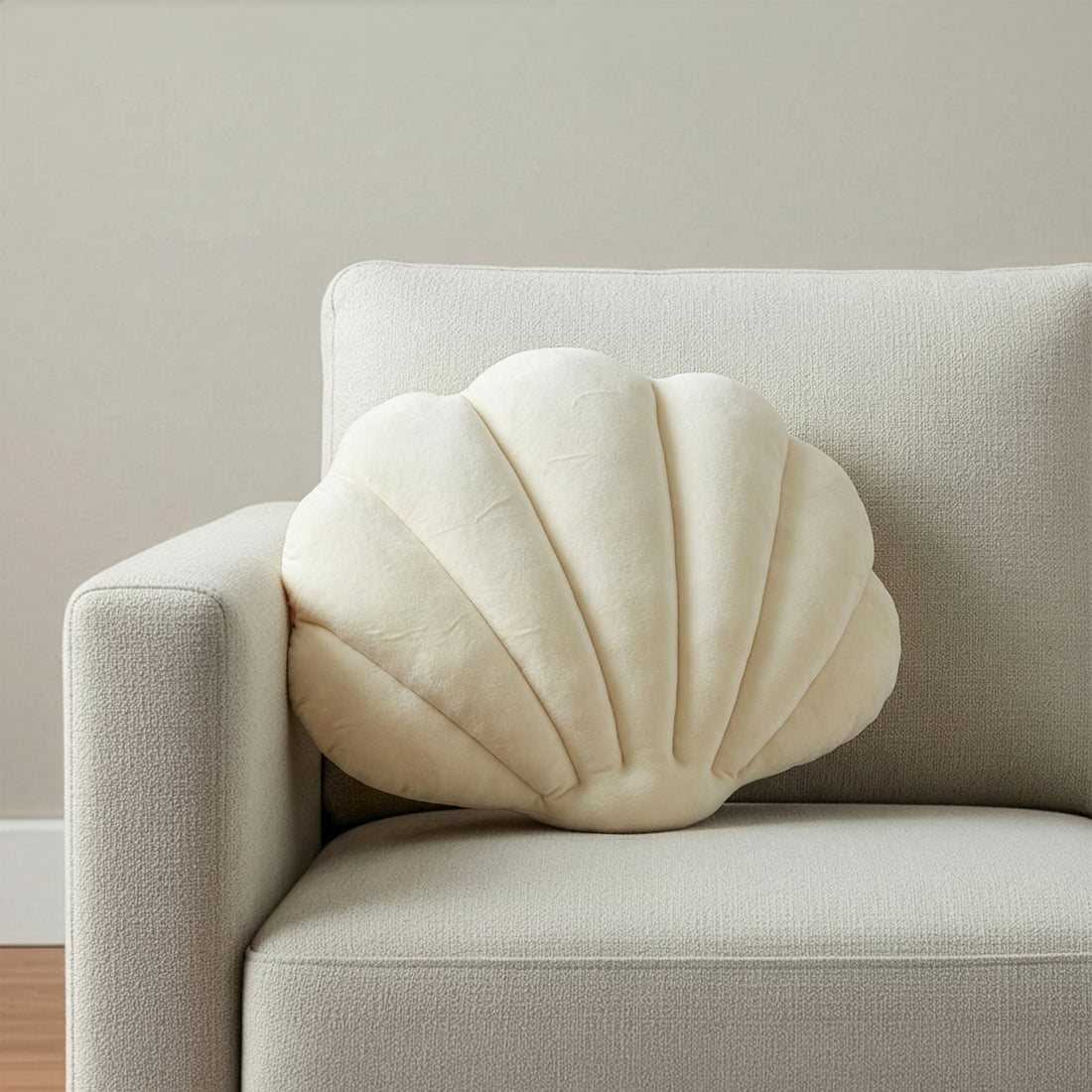 Shell Shaped Throw Pillow | 17" x 12"