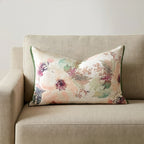 Watercolor Floral Print Throw Pillow Cover | Apple | 16" x 24"