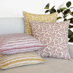 Flora Flower Print Throw Pillow Cover | 20" x 20"