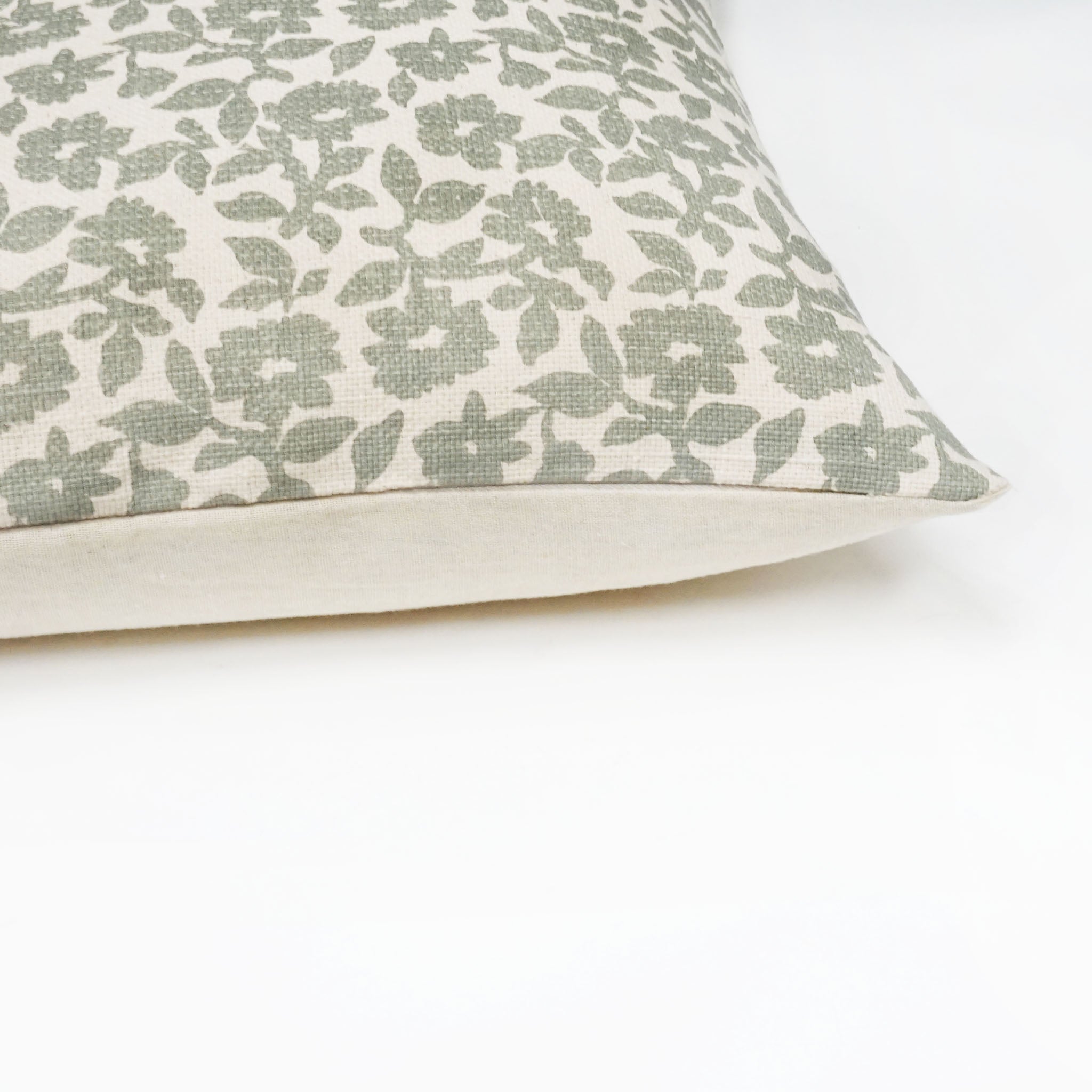 Flora Flower Print Throw Pillow Cover | 20" x 20"