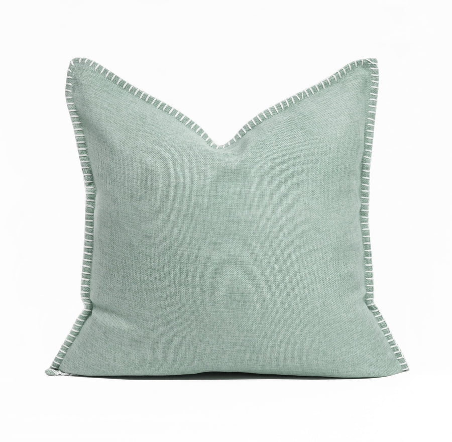 Set of 2 Linen Whip Stitch Throw Pillow | 20" x 20"